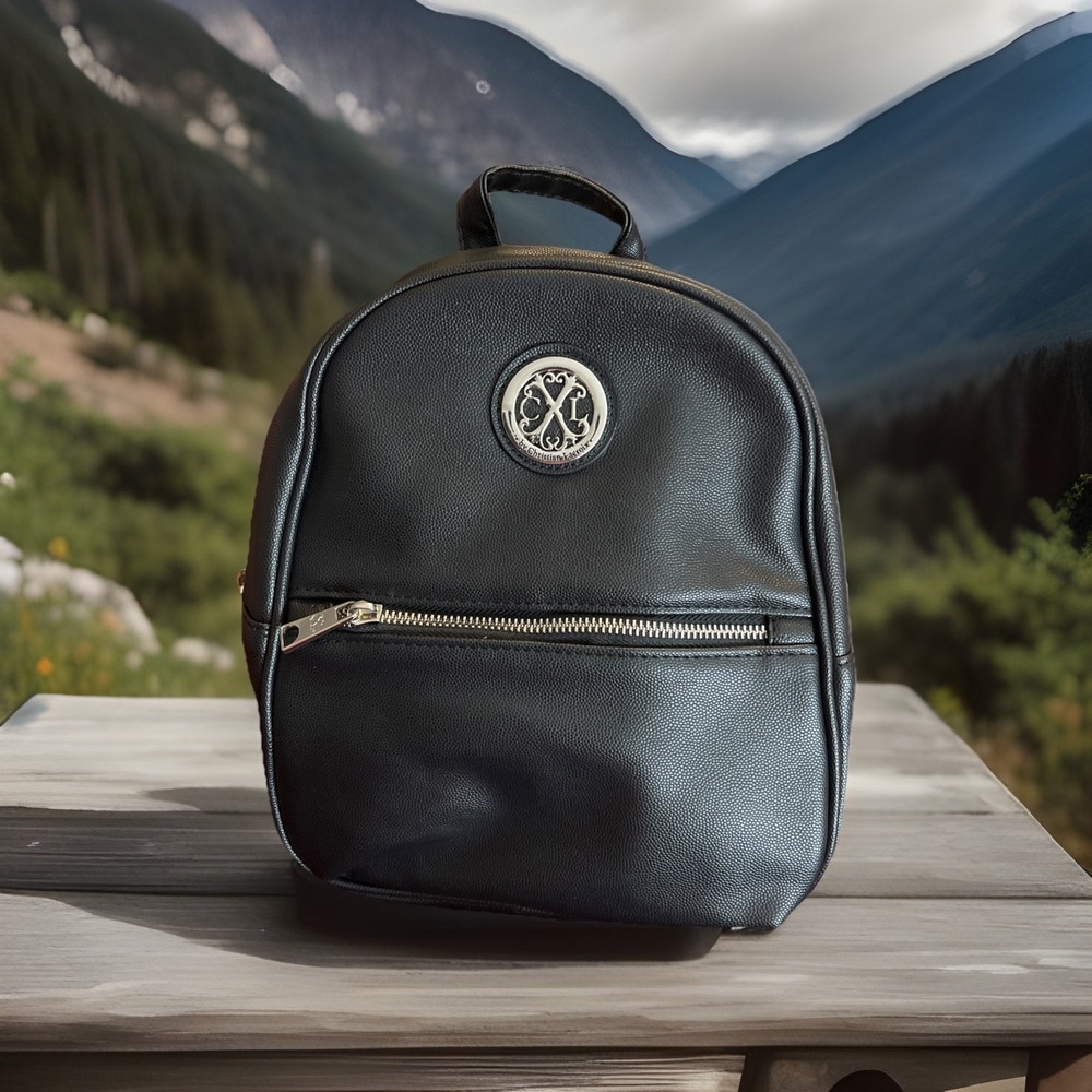NWT CXL by Christian Lacroix Pine Caviar Backpack‎ Black Zip , Travel, School